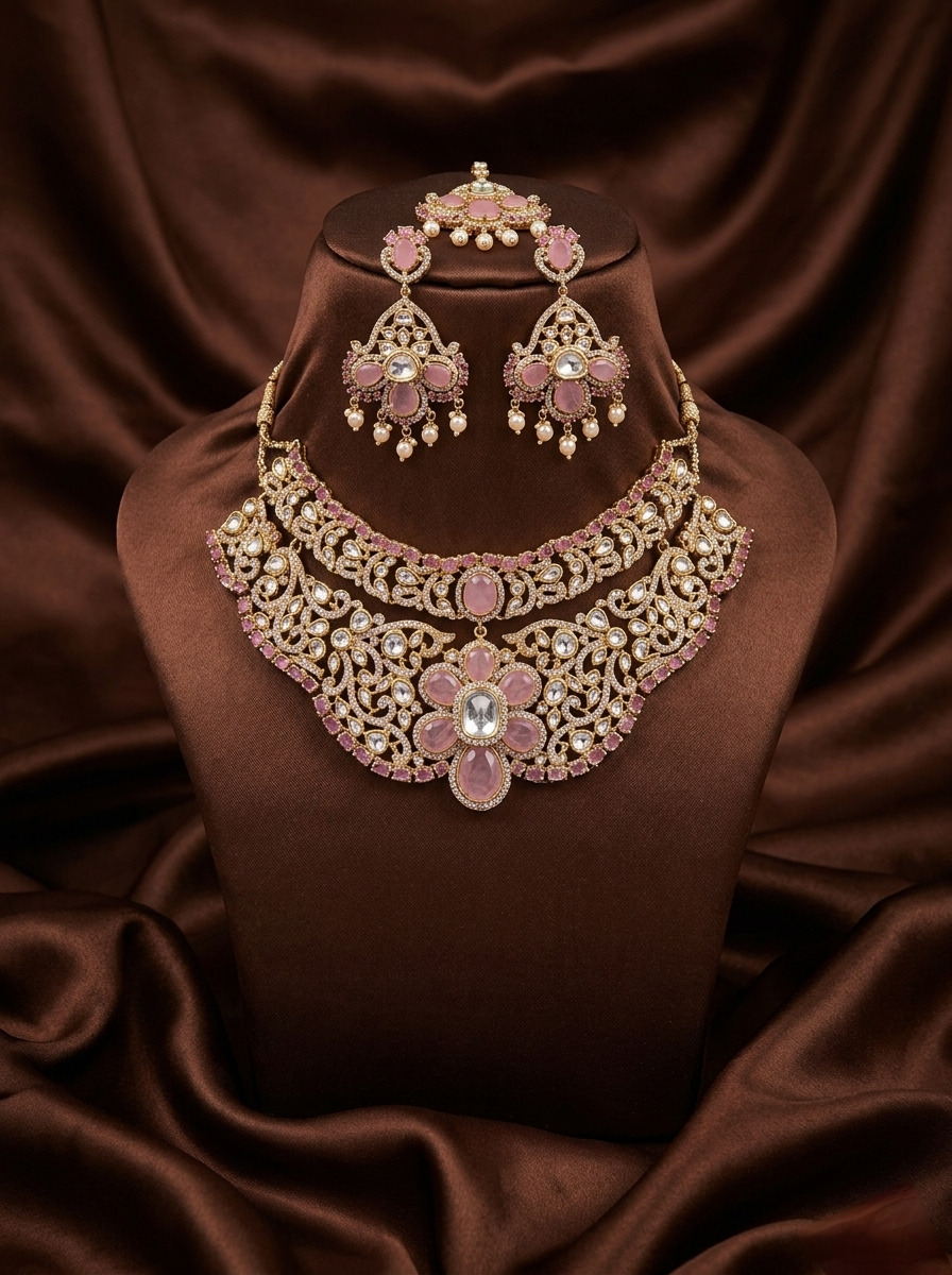 Maharani Pink Polki Haar