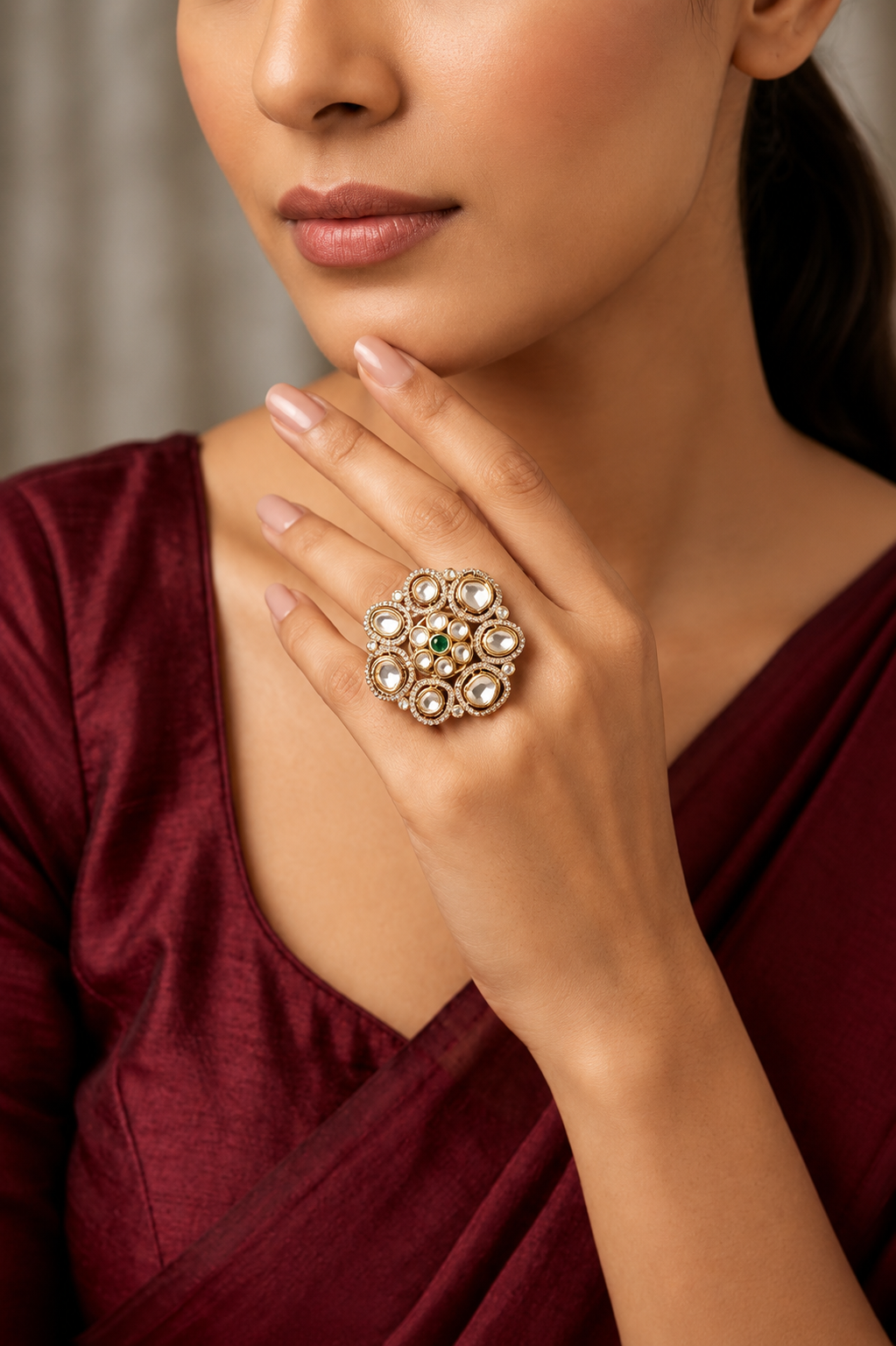 Nawabi Halo Ring