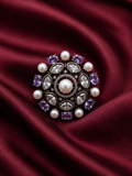 Midnight Blosoom Floral Ring