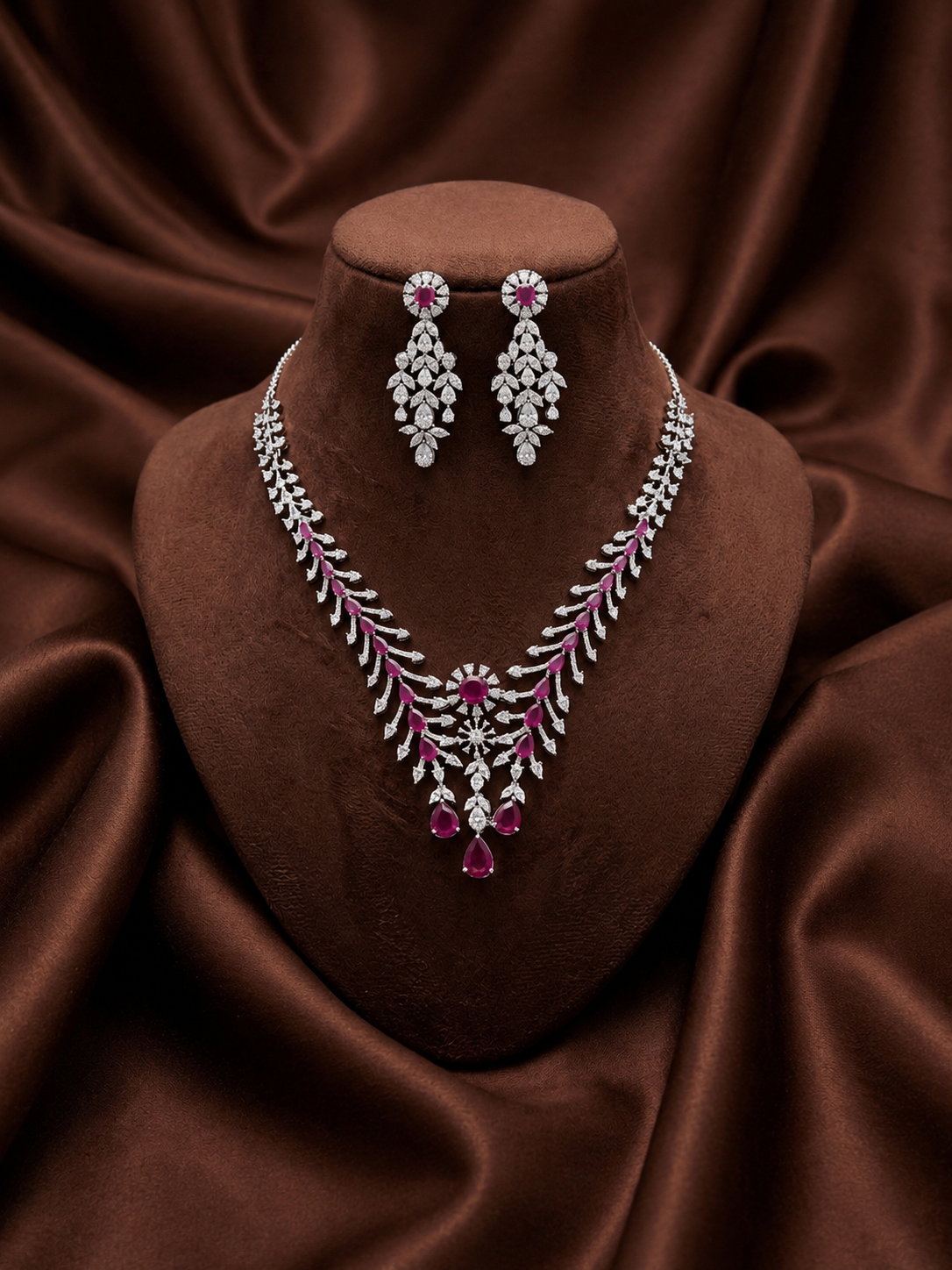 millie diamond necklace set