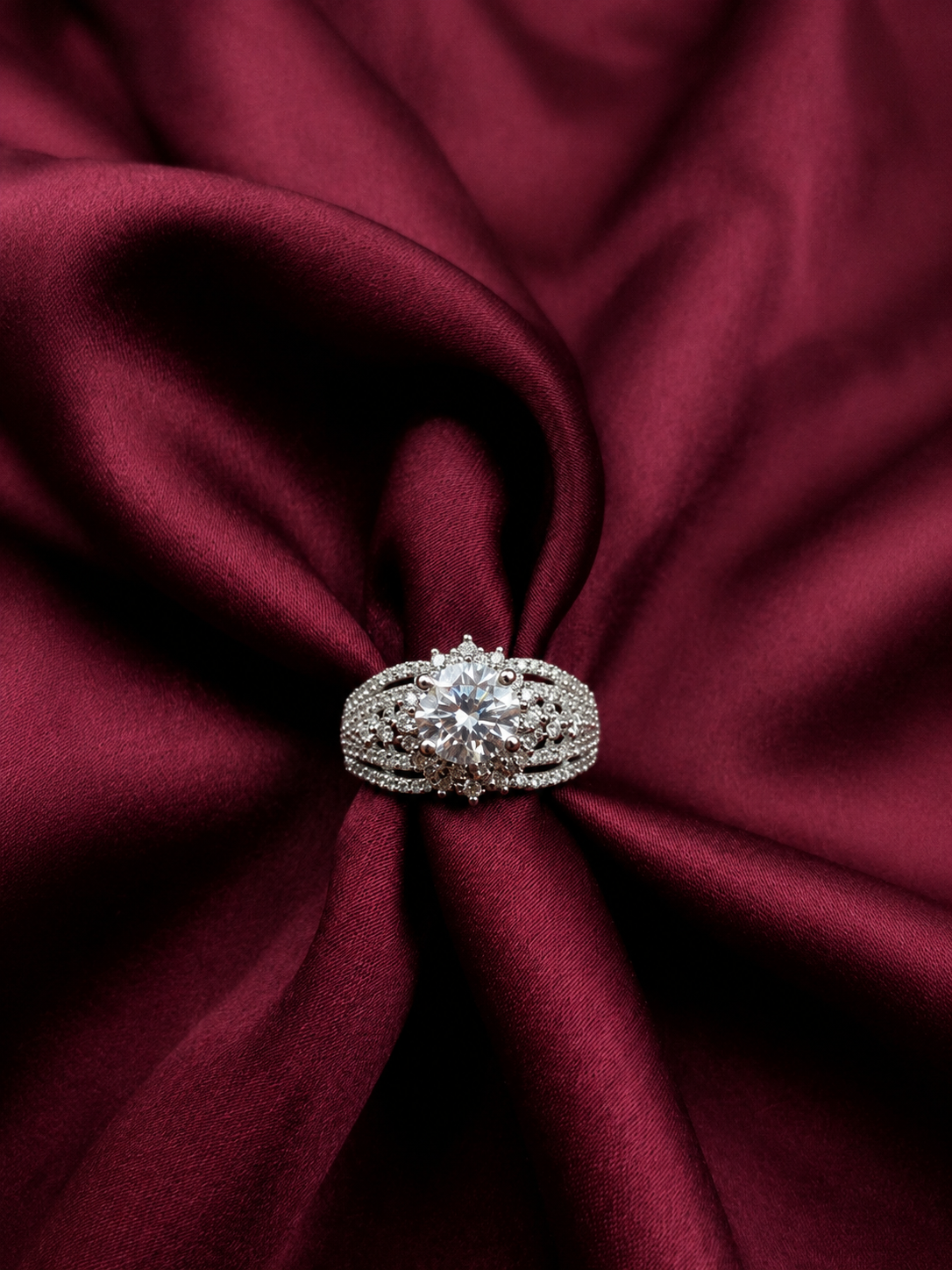 Moissanite Silver Ring