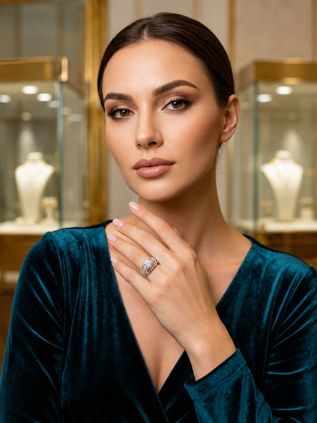 Moissanite Silver Ring