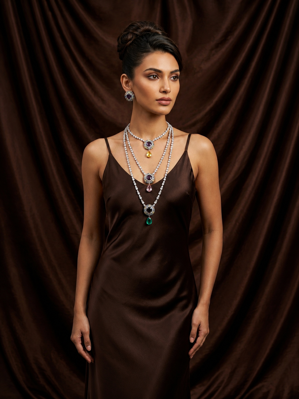 multi layered AD necklace set