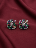 Multicolor Floral Cluster Stud
