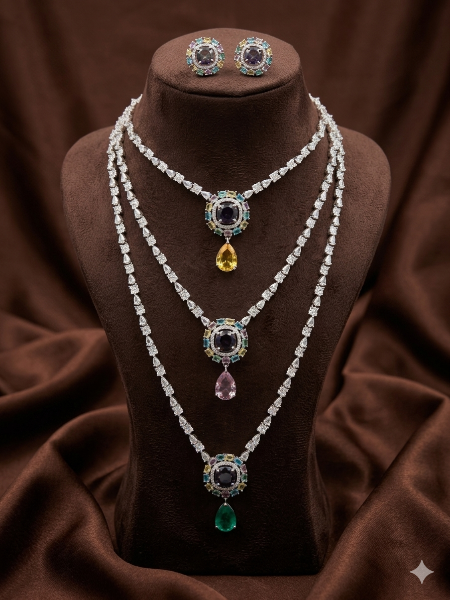 multi layered AD necklace set