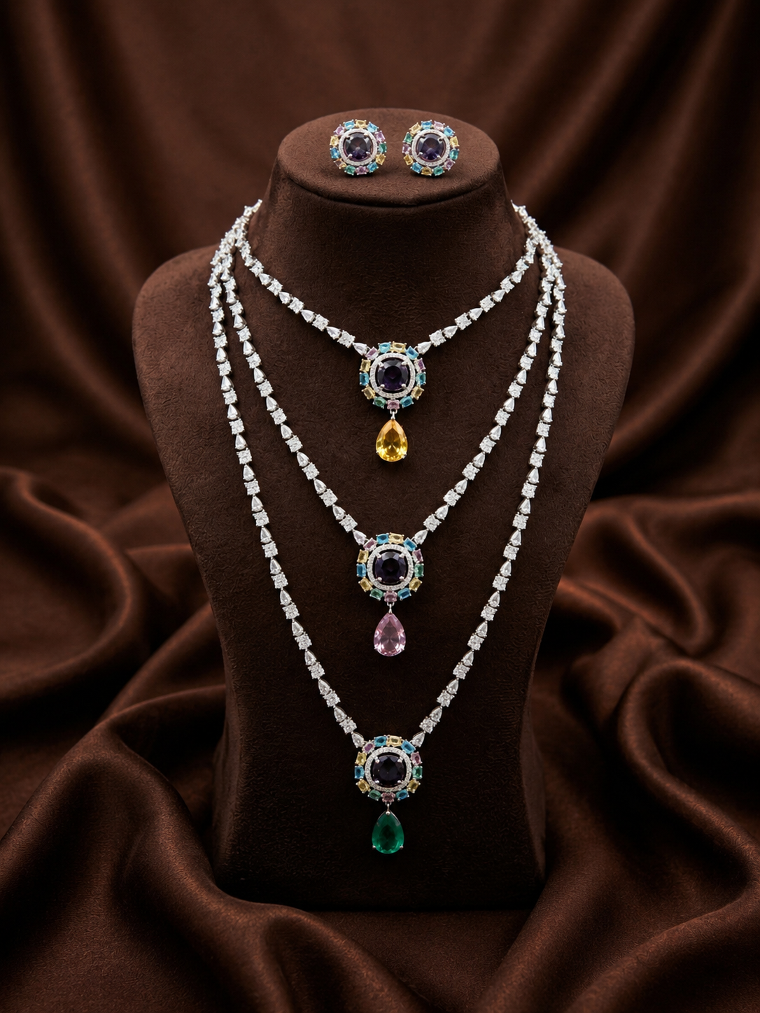 multi layered AD necklace set