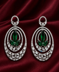 AD Oval Green Radiance Drop Earrings