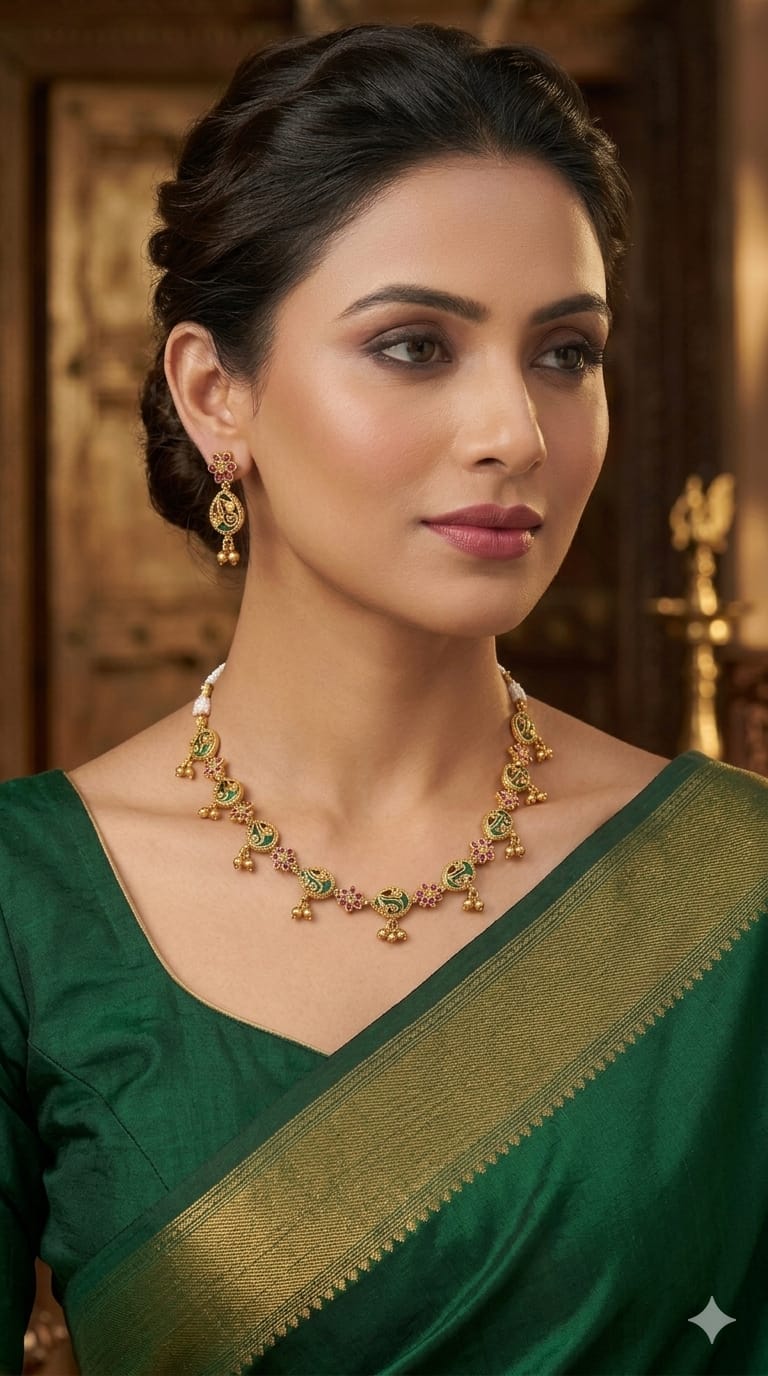 paisely motifs necklace haar