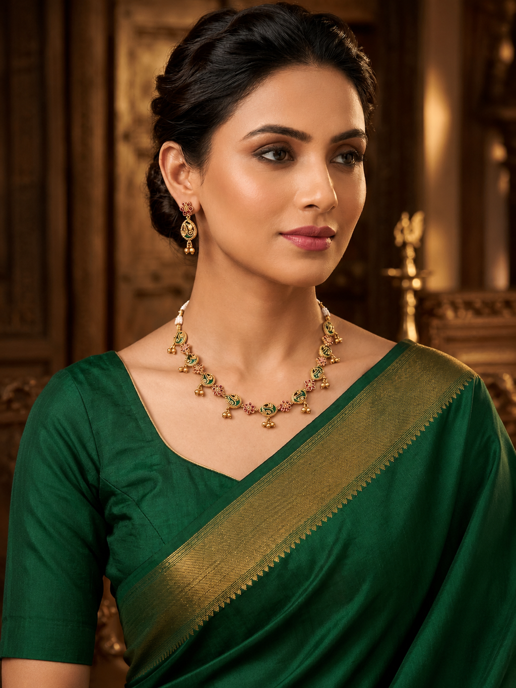 paisely motifs necklace haar