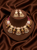 pink choker necklace set