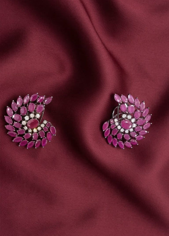 Pink Stone Zirconia Stud