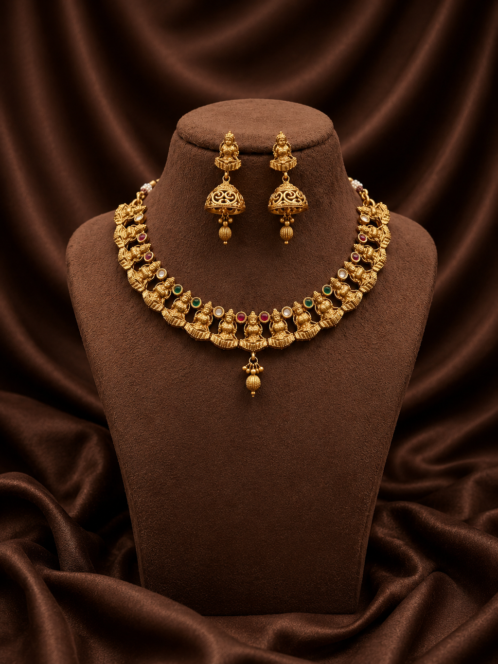 rajwadi antique necklace set