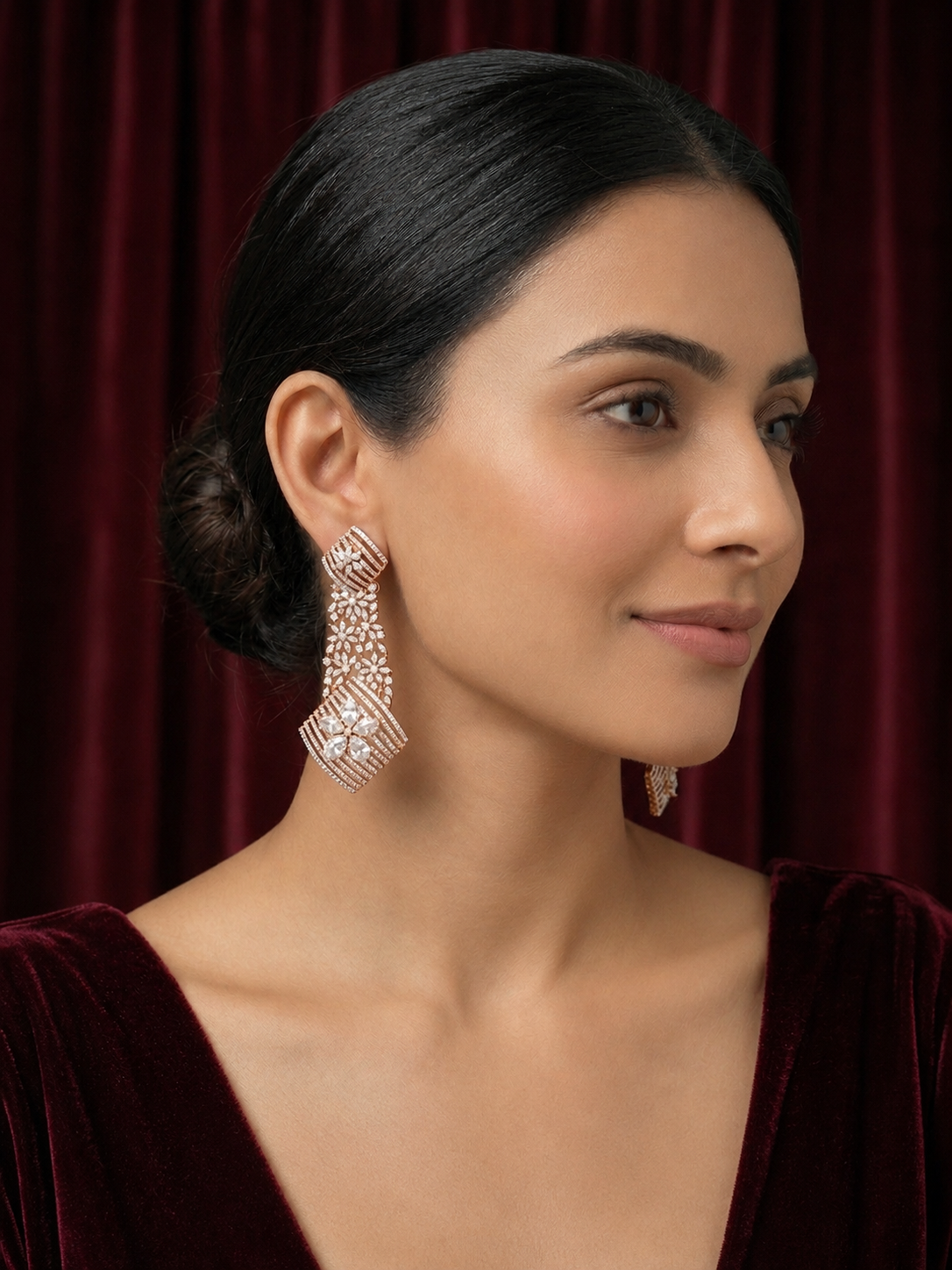 AD Rose Gold Silver Fusion Earrings