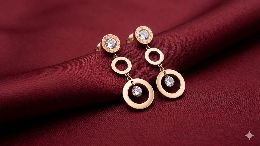 Rose Gold Ring Earring