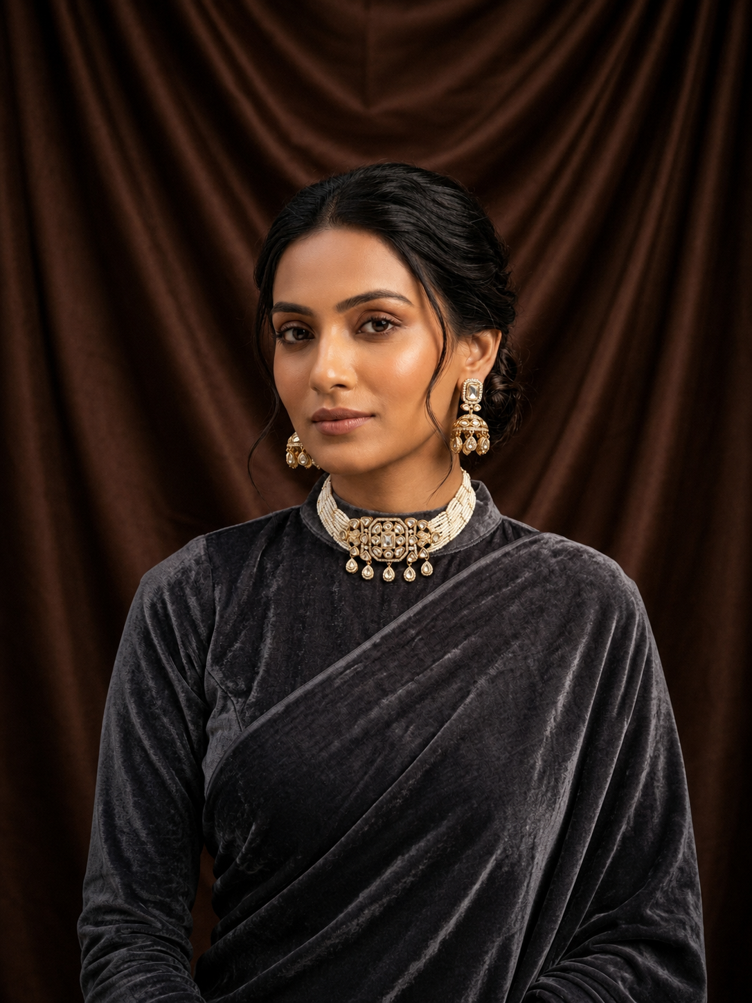 Royal Swan Pearl Choker Set