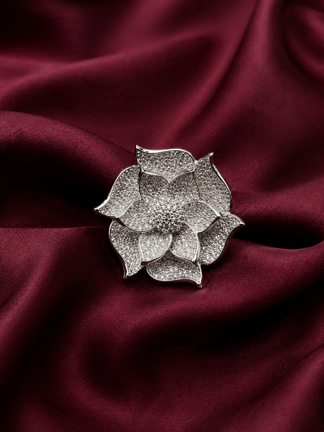 Silver Lotus Ring