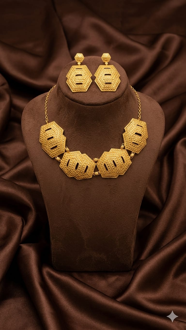 sunrise gold neckllace set.