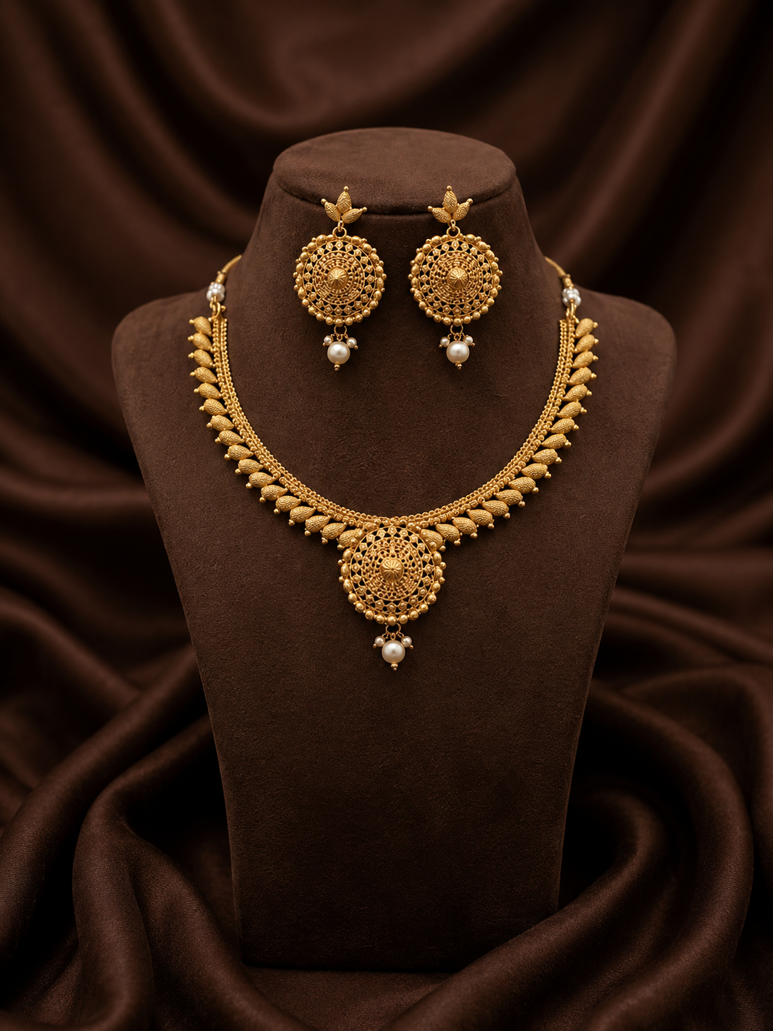 sunrise gold neckllace set.