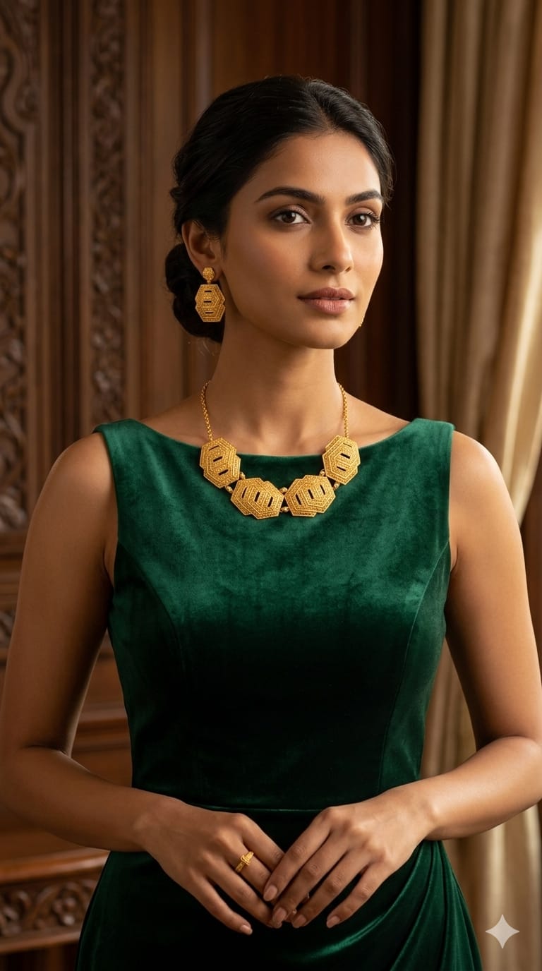 sunrise gold neckllace set.