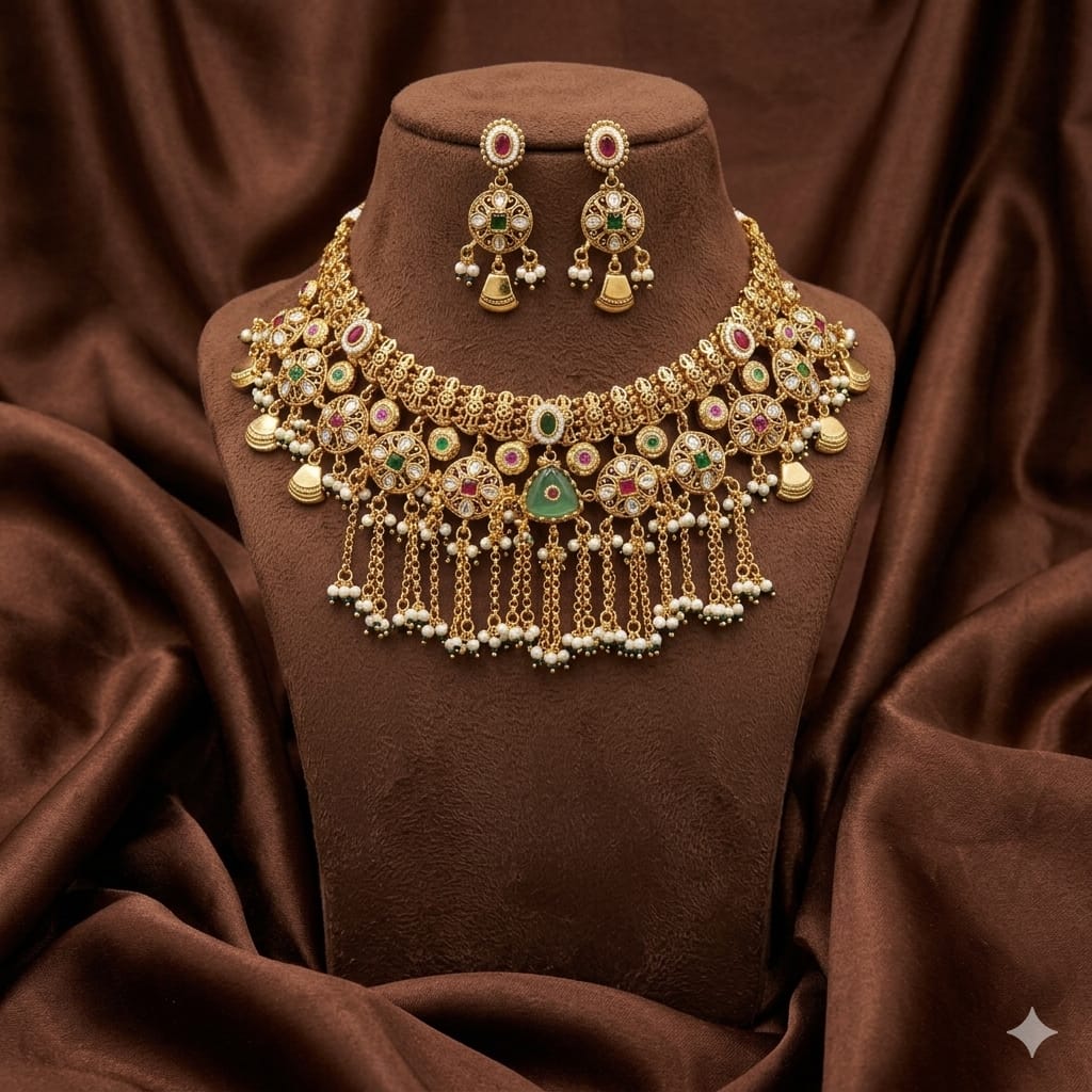 the rajvi heritage necklace set