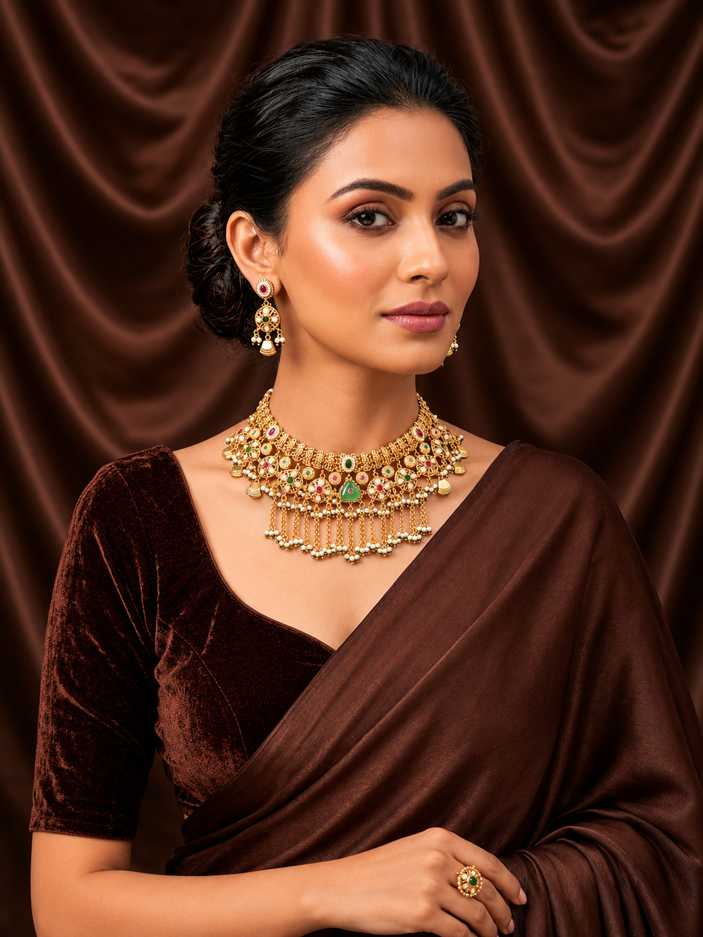 the rajvi heritage necklace set