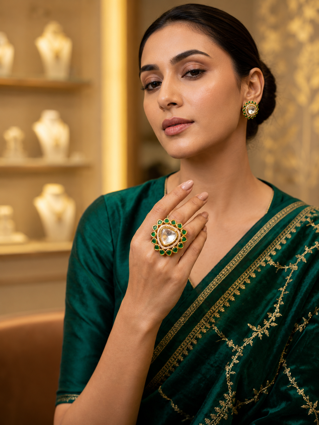 Virassat Emerald Ring
