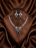 zirconia necklace with  sapphire